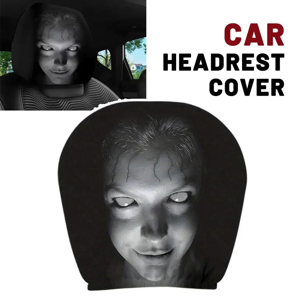 Horror Face Car Headrest Covers